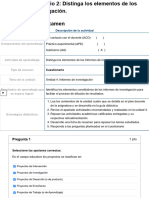 Examen - (AAB02) Cuestionario 2 - Distinga Los Elementos de Los Informes de Investigación