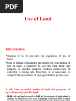 Use of Land 