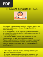 RDA and Derivation of RDA