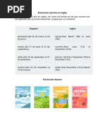 Estaciones Del Año-Flascards-Cuento en Ingles.