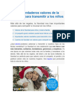 Los Verdaderos Valores de La Navidad para Transmitir A Los Niños