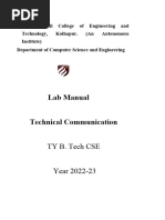 LAB MANUALTechnical CommTY (Computer Science)