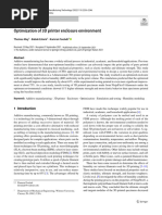 Optimization of 3D Printer Enclosure Environment: Thomas May Babak Eslami Kamran Fouladi