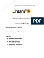 CALIDAD MICROBIOLOGICA DEL AGUA Grupo I