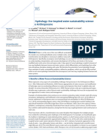 Sociohydrology - Useinspired Water Sustainability Science For The Anthropocene