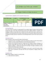 Common Pool of Generic Electives (Ge) Courses: Credit Distribution, Eligibility and Pre-Requisites of The Course