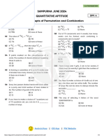 Basic Concepts of Permutation and Combination - DPP 04 (Quantitative Aptitude)