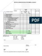 Kumer-Instrumen Supervisi Administrasi Pembelajaran