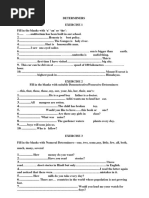 Determiners Class 10 WORKSHEET