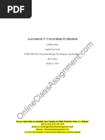 NURS FPX 6107 Assessment 3 Curriculum Evaluation