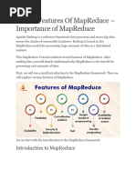 Features of MapReduce