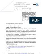 Instrução Normativa PROEXC 001 2018 Registro e Cadastro de Projetos Com Apoio de Fundações