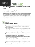 How To Hypnotize Someone With Your Eyes (With Pictures) - Wikihow