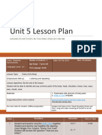 Unit 5 Lesson Plan