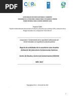 Proyecto COPs 4, 2024. Reporte de Actividades Del Mes de Abril de La Consultoría Como Asistente Del Laboratorio de Contaminantes Químicos Del Centro de Estudio y Control de Contaminantes (CESCCO) .