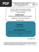 Etablissement:: Etude Et Preconisation Des Moyens Necessaires en Matiere de Lutte Anti-Incendie