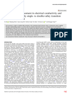 Simultaneous Enhancement in Electrical Conductivity and Seebeck Coefficient by Single - To Double-Valley Transition in A Dirac-Like Band