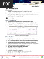 Life Sciences Gr11 Notes Photosynthesis