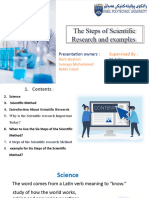 The Steps of Scientific Research