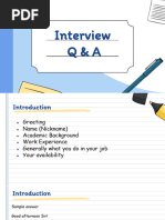 Interview Q & A