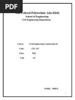 Civil Engineering Construction III