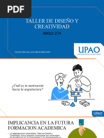 Taller de Diseño Y Creatividad: ARQU-274