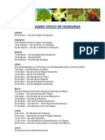 Calendario Civico de Honduras