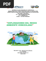 Proyecto de 2do Grado 2023-2024 Exploradores Del Medio Ambiente Venezolano Imprimir