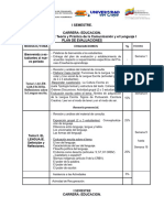 Plan de Evaluacion Tramo I. Educacion.