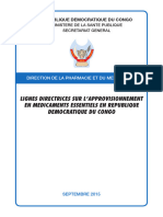 Lignes Directrices Sur L'Approvisionnement en Medicaments Essentiels en Republique Democratique Du Congo