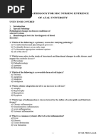 Mcqs of Pathology For Abvmu MSC Nursing