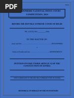 1 Lexosphere National Moot Court Competition, 2024: Before The Hon'Ble Supreme Court of Delhi