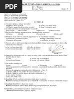 PT 1 - Grade 9 Science Revision Paper