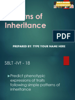 Patterns of Inheritance