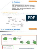 8.1 Síntese de Alcanos: 1. Hidrogenação de Alcenos (E Alcinos)