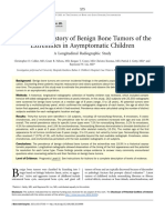 X - The Natural History of Benign Bone Tumors of The Extremities in Asymptomatic Children