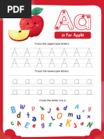 White Tracing Letter A Worksheet