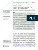 Wechsler Intelligence Scale For Adults - Fourth Edition Profiles of Adults With Autism Spectrum Disorder