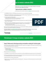 Godaddy Worksheet 3 Step SEO Checklist