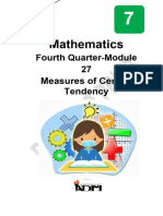 Mathematics7 - q4 - Mod27 - Measures of Central Tendency - v5