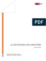 ¡La Eutanasia Una Solución para Muchos!: 'Año Del Fortalecimiento de La Soberania Nacional''