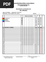 Registro de Actividades Por Bloque