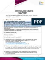 Guía de Actividades y Rúbrica de Evaluación - Fase 2 - Definición Del Problema y Oportunidad