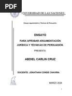 Ensayo de Argumentacion Juridica y Tecnicas de Persuacion