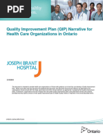 Joseph Brant Hospital 2018 19 QIP Narrative