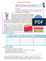 FICHA 5 Dialogamos Sobre Los Alimentos Que Producimos y Consumimos