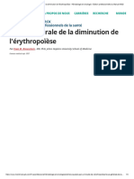 Revue Générale de La Diminution de L'érythropoïèse