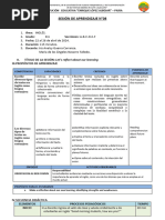 SESIÓN DE APRENDIZAJE N°8 3ro