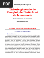 KEYNES, John Theorie Generale de L'emploi