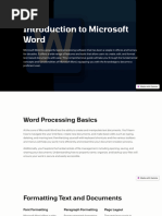 Introduction To Microsoft Word